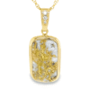 Gold Quartz & Diamond Pendant, Alaska Mint