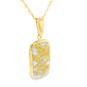 Gold Quartz Pendant, Alaska Mint
