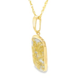 Gold Quartz Pendant, Alaska Mint