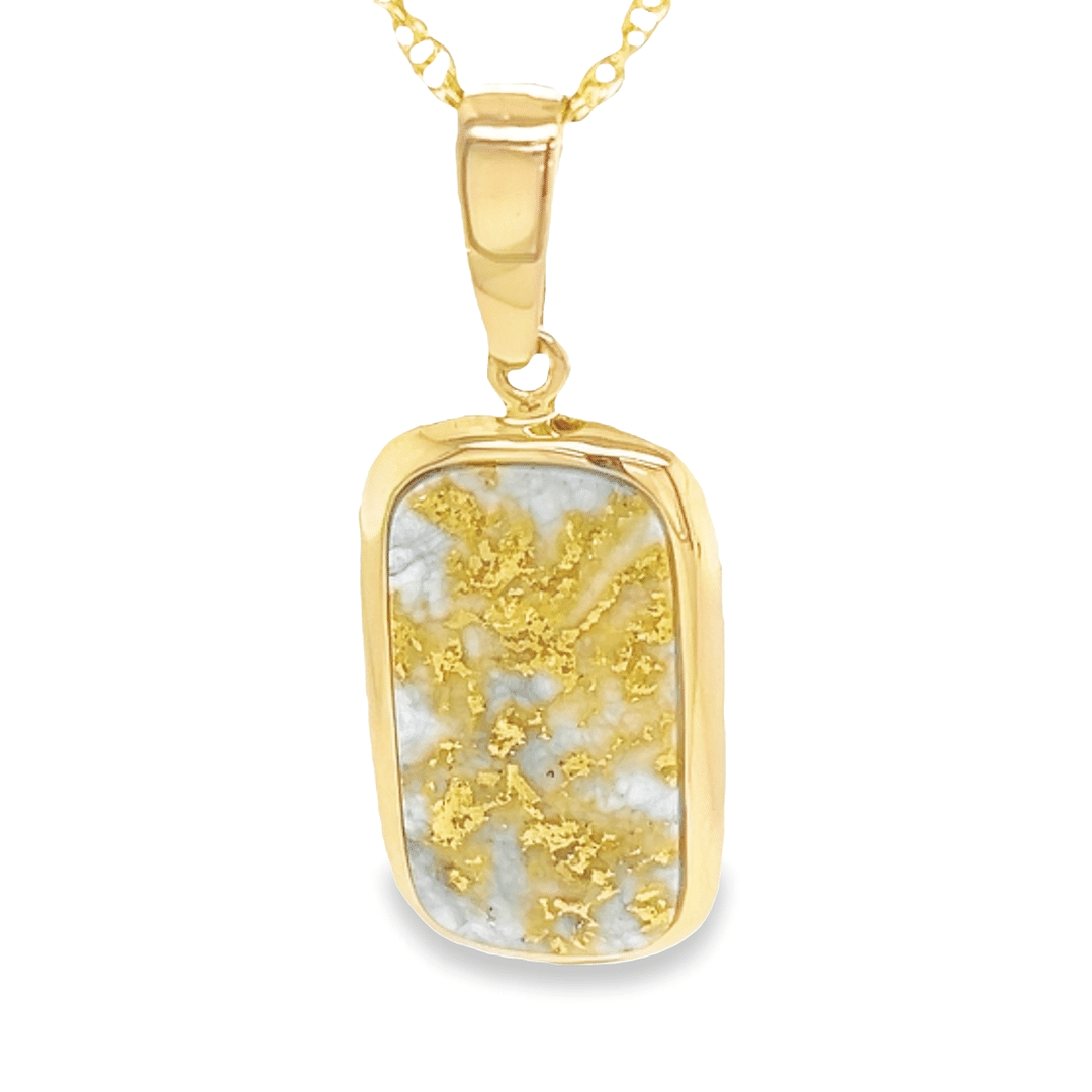 Gold Quartz Pendant, Alaska Mint