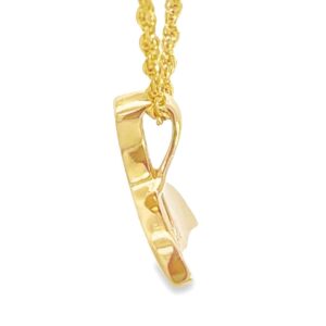Gold Quartz Whale Tail Pendant, Alaska Mint