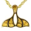 Gold Nugget Whale Tail Pendant, Alaska Mint