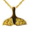 Whale Tail Gold Nugget Pendant, Alaska Mint