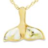 Gold Quartz Whale Tail Pendant, Alaska Mint