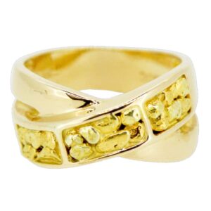 Ladies Gold Nugget Ring, Alaska Mint