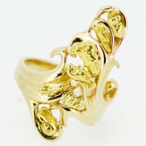 Ladies Gold Nugget Ring