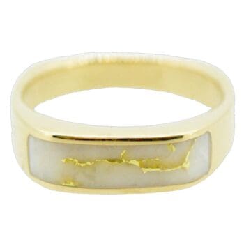 Men's Gold Quartz Ring, Alaska Mint