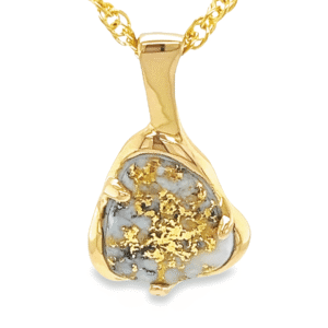 Gold Quartz Pendant, Alaska Mint