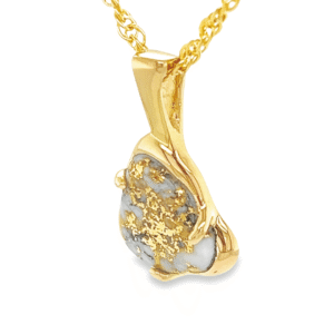 Gold Quartz Pendant, Alaska Mint