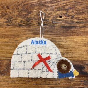 Wool Igloo Christmas Ornament