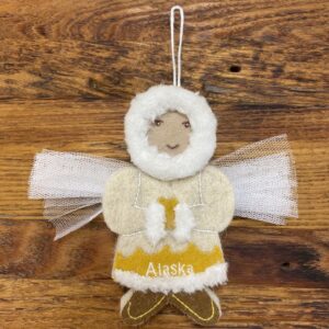 Wool Alaskan Angel Christmas Ornament