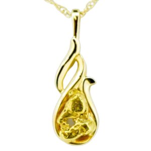 Alaskan Gold Nugget Pendant, Alaska Mint