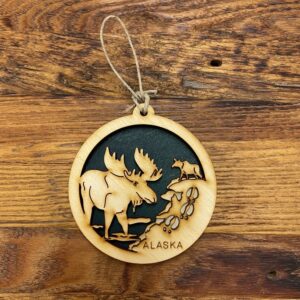 Alaskan Birchwood Christmas Ornament