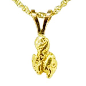 .6 DWT Alaskan Gold Nugget Pendant, Alaska Mint