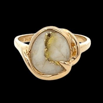 Gold quartz, Ring, Alaska Mint, RL1048Q