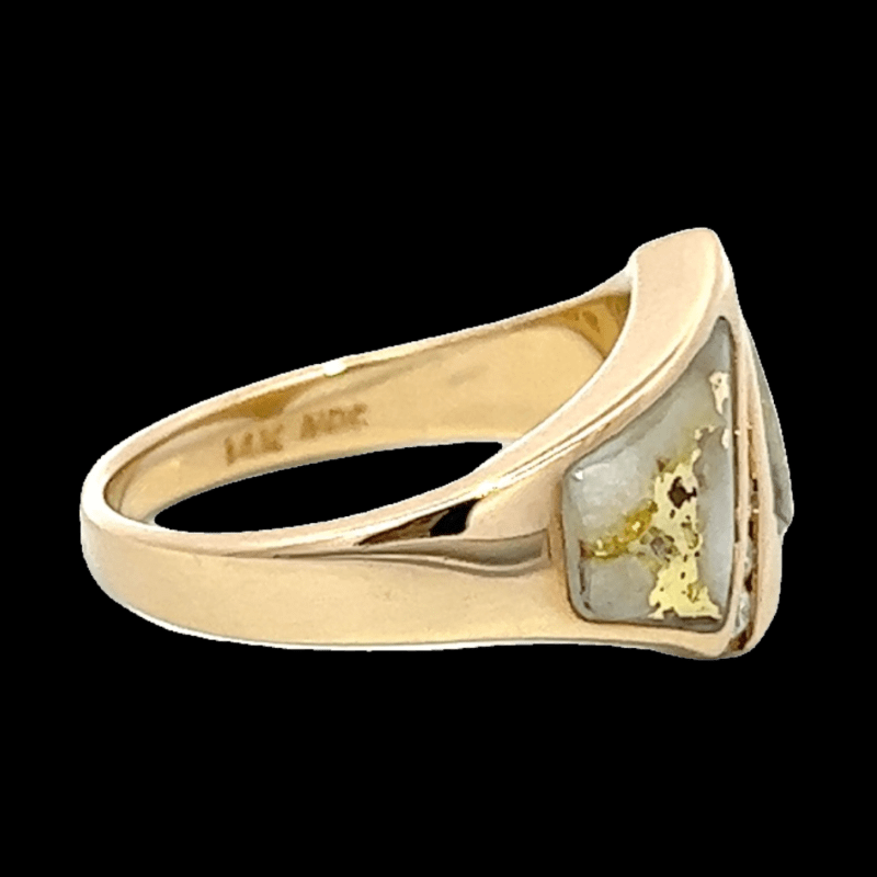 Gold quartz, Ring, Alaska Mint, Diamond, RL1067DQ