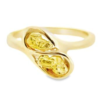 2 Gold Nugget Ring, Alaska Mint