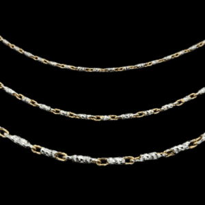 14k White & Yellow Gold 2-Tone Pendant Chains, Alaska Mint