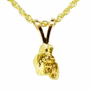 .7 DWT Alaskan Gold Nugget Pendant, Alaska Mint