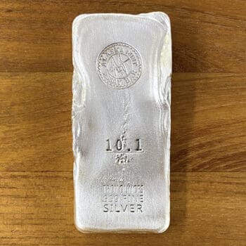 10 oz. Silver Hand Poured Classic Assay Bar