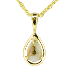 Gold quartz pendant, Alaska Mint