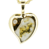 Gold Quartz Diamond Pendant