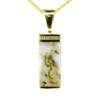 Gold Quartz Diamond Rectangle Pendant, Alaska Mint