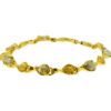 Gold quartz & nugget bracelet