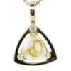 Gold Quartz & Diamond 14k White Gold Pendant