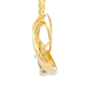 Two Diamond Gold Quartz Pendant, Alaska Mint