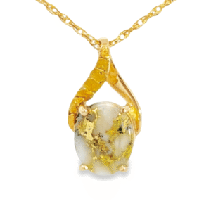 Gold Quartz/Nugget Pendant, Alaska Mint