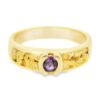 Amethyst Gold Nugget Ring, Alaska Mint