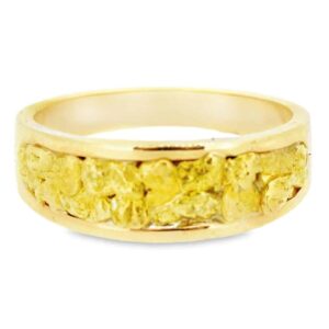 Ladies Nugget Wedding Band, Alaska Mint