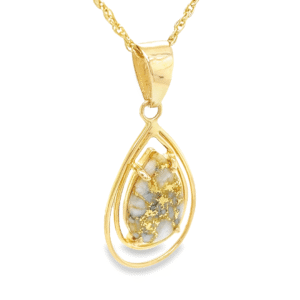 Gold Quartz Pendant, Alaska Mint