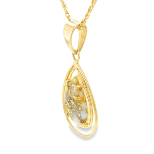 Gold Quartz Pendant, Alaska Mint