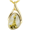 Gold quartz pendant