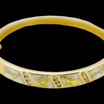 Gold quartz & diamond bracelet