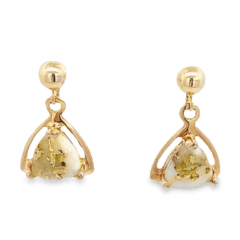 Gold quartz, Earrings, Dangle, Alaska Mint, EN441Q/PD $630