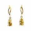 Gold quartz earrings