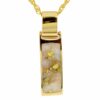 Gold quartz pendant