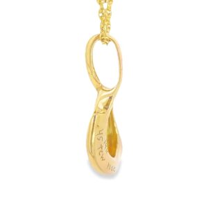 Gold Quartz & Diamond Pendant, Alaska Mint