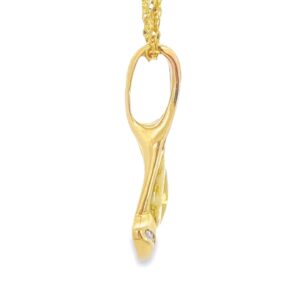 Gold Quartz & Diamond Pendant, Alaska Mint