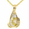 Gold Quartz & Diamond Pendant, Alaska Mint
