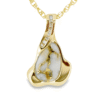 Gold Quartz & Diamond Pendant, Alaska Mint