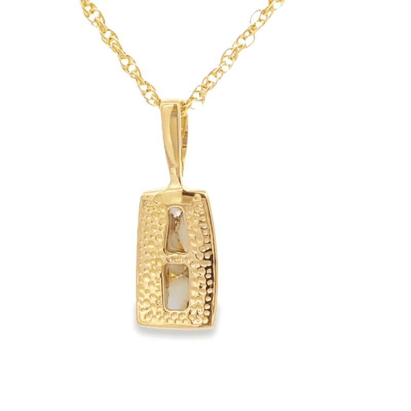 Diamond Gold Quartz Pendant, Alaska Mint