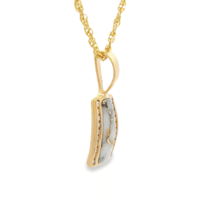 Diamond Gold Quartz Pendant, Alaska Mint
