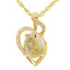 Gold quartz diamond pendant, Alaska Mint
