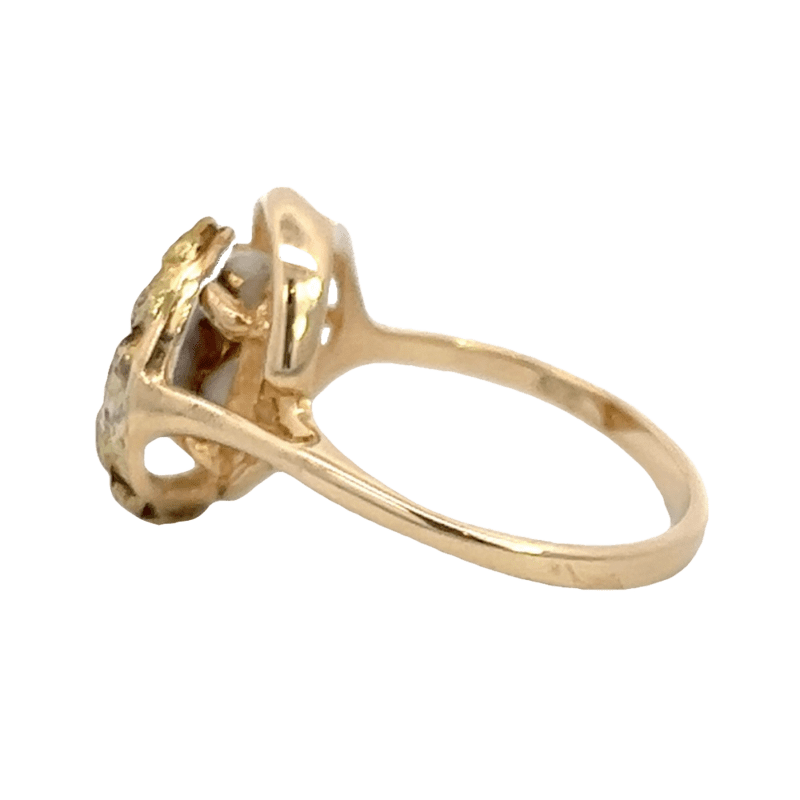 Ladies Gold Quartz & Nugget Ring, Alaska Mint
