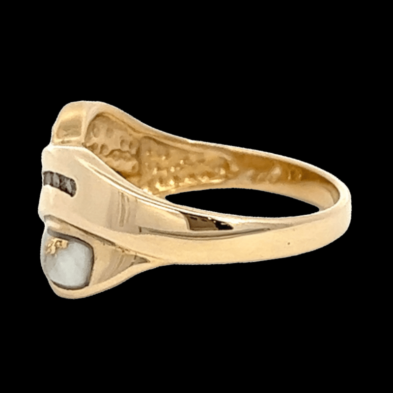 Gold quartz, Ring, Alaska Mint, Diamond, RL1060DQ