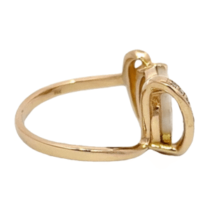 Ladies Gold Quartz & Diamond Ring, Alaska Mint